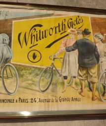 Vintage Bicycle Ad Whitworth Cycle Lithograph Poster