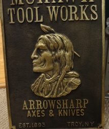 Mohawk Tool Works Arrowsharp Axes & Knives Plaque