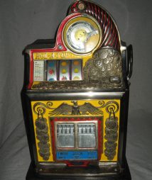 Rol-A-Top COIN FRONT 5c Antique Slot Machine