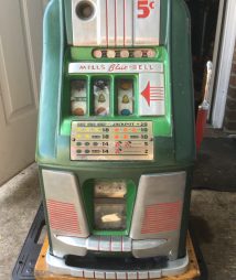 Mills 5-Cent Blue Bell Antique Slot Machine