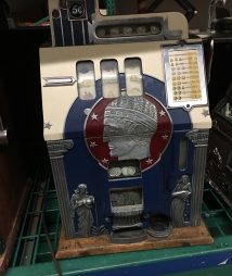 Mill Roman Head 5 cent Antique Slot Machine