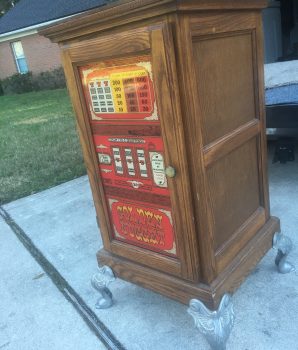 Oak Golden Nugget Slot Machine Stand Colorful