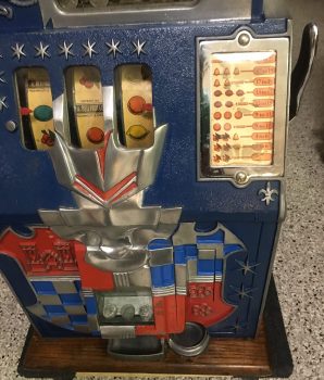 Vintage Mills 5 cent Checker Board Castle Slot Machine