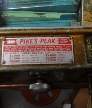 Pike’s Peak Trade Stimulator Gum Ball Skill Game