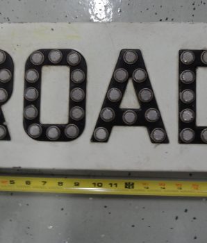 Vintage Porcelain Railroad Crossbuck ROAD Sign