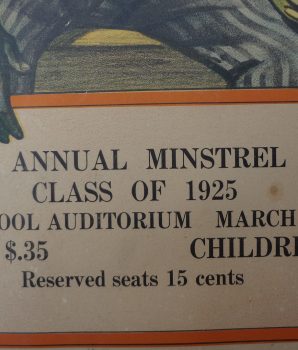 Rare Original 1920s Minstrel  Advertisement Poster