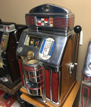 Dollar Jennings Tic Tac Toe Light up Antique Slot Machine