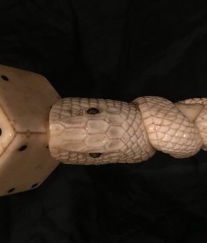 Gambler’s Ivory Carved Cane with Bone Handle