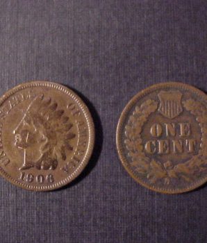 Two 1906 Indian Head Pennies