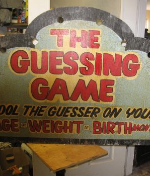 “The Guessing Game” Carnival Sign