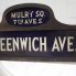 Greenwich Ave & Mulry Sq New York City Street Sign